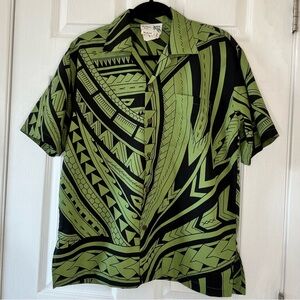 Makani Hawaii Green Patterned Men's Shirt